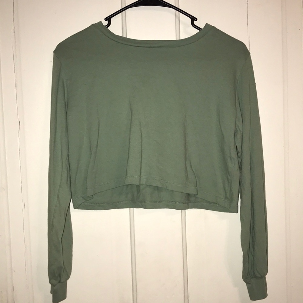 Green Crop top